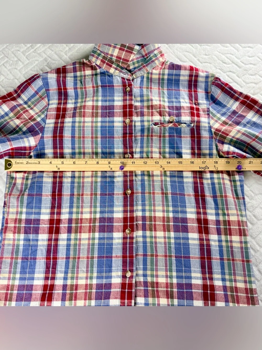 VTG Pendleton 100% Cotton 1992 Release Plaid Button Front Skirt Set Size M / 10